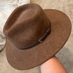Cost Plus World Market Brown Felt Hat